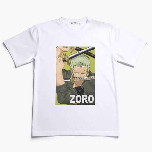 ワンピース】Tシャツ／ロロノア・ゾロ WHITE XL: アパレル・バッグ