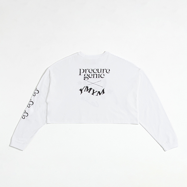 yprecure geniczYMYM Graphic Cropped L/S White M