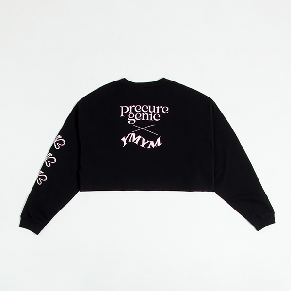 yprecure geniczYMYM Graphic Cropped L/S Black S