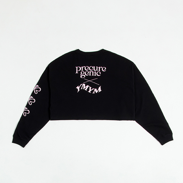 yprecure geniczYMYM Graphic Cropped L/S Black M