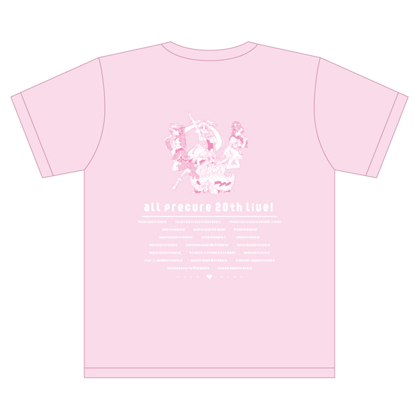 【全プリキュア 20th Anniversary LIVE！】Tシャツ（ピンク）XL