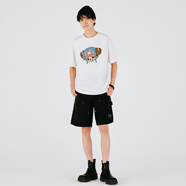 ワンピース】Tシャツ サガラ刺繍 チョッパー WHITE XS: アパレル