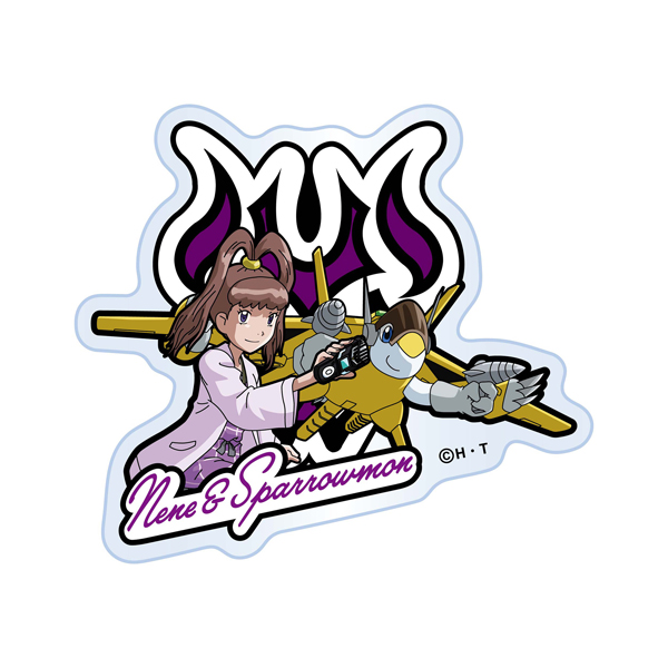 【デジモンクロスウォーズ】アクリルバッジ ネネ&スパロウモン