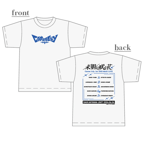 【ガールズバンドクライ First Riff】Canna Lily 「未明に咲く花」 ライブTシャツ L