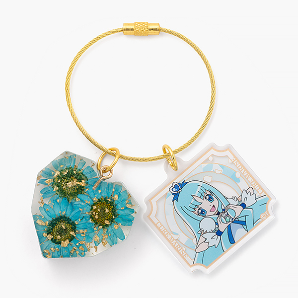 ハートキャッチプリキュア！】フラワーキーホルダー（キュアマリン