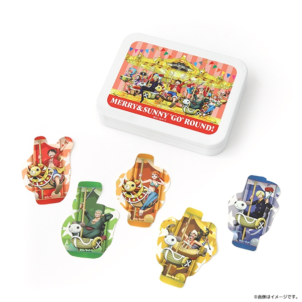 【ワンピース】MERRY&SUNNY "GO" ROUND! ステッカー缶