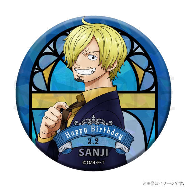 ワンピース】ワンピース HBDステンドグラス風ホログラム缶バッジ[3.2