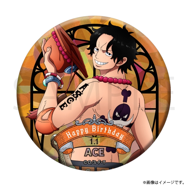 ONE PIECE ワンピース ALL FACES 缶バッジ エース ALL FACES ワンピース エース 顔バッジ ONE PIECE 缶バッジ