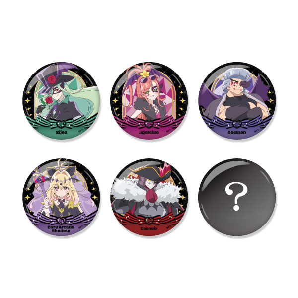 【名探偵プリキュア!】怪盗団ファントム ランダム缶バッジ(全6種<シークレット1種含む>ランダム1個入り)