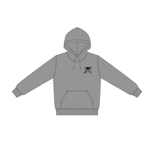 ワンピース】パーカー ゾロ Mサイズ（グレー）: アパレル