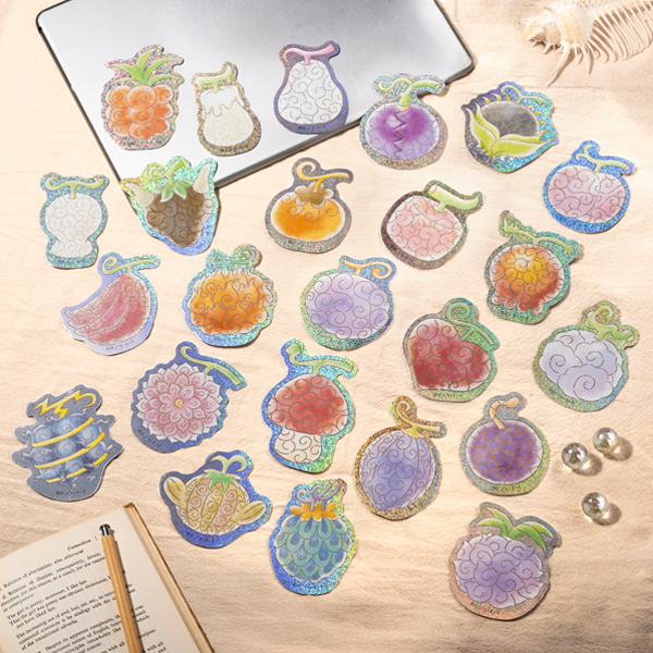 【ワンピース】ゆるふわ悪魔の実 ダイカットステッカー(全25種(シークレット1種含む)ランダム1個)