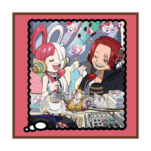 【ワンピース】麦わらスペース ハンドタオル(ウタ・シャンクス)