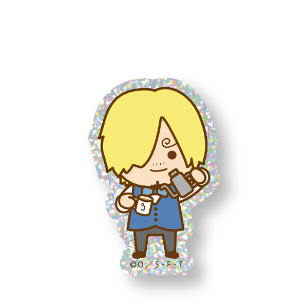 【ワンピース】『SANJI no OYATSU』純喫茶 ラメステッカー パティシエサンジ