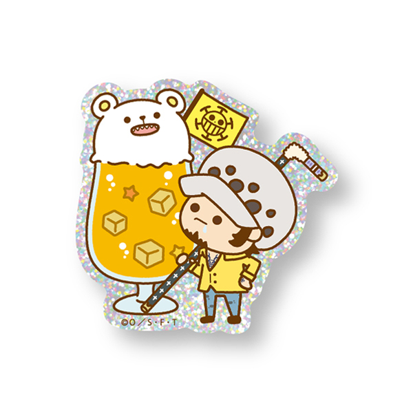 【ワンピース】『SANJI no OYATSU』純喫茶 ラメステッカー べポオレンジクリームソーダB