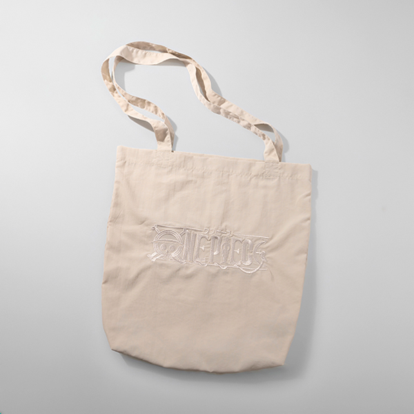 ONE PIECE 'TV animation ONE PIECE Logo' Embroidered Tote Bag BEIGE