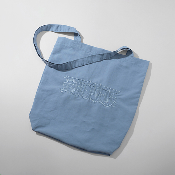 ONE PIECE 'TV animation ONE PIECE Logo' Embroidered Tote Bag BLUE GRAY