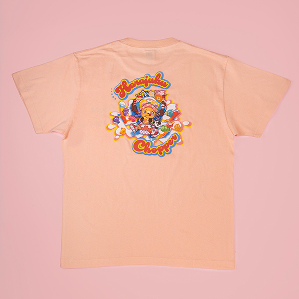 【ワンピース】HARAJUKU CHOPPER(2nd anniversary)バックプリントTシャツ アプリコット L
