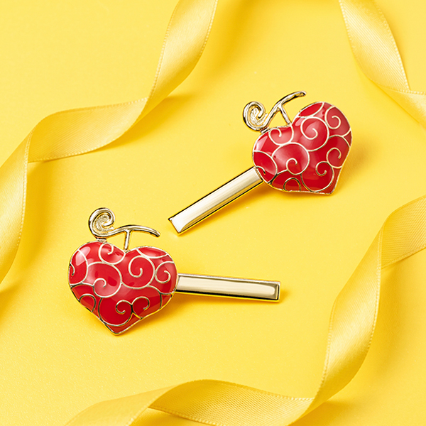 ワンピース】オペオペの実 メタルヘアクリップ2個セット: アクセサリー