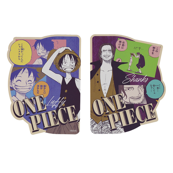 『ONE PIECE』ダイカットステッカーセット(2枚入り)ルフィ&シャンクス