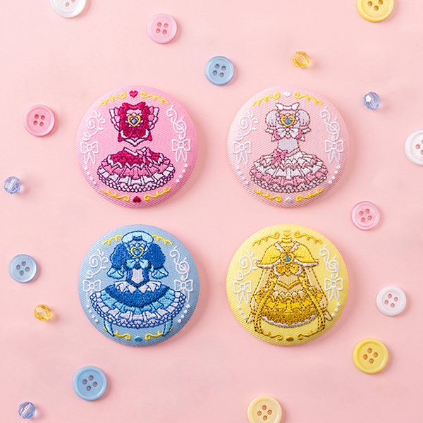 【スイートプリキュア♪】コスチューム刺繍缶バッジ(全4種ランダム1個入り)