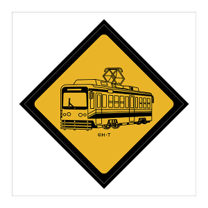 【デジモンアドベンチャー】トラベルステッカー 踏切注意【Limited Base】