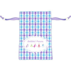 【プリティガールズコレクション】サテン巾着ポーチ(ドキドキ!プリキュア)