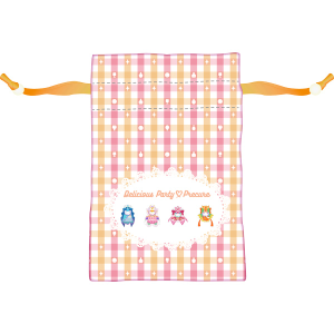 【プリティガールズコレクション】サテン巾着ポーチ(デリシャスパーティプリキュア)