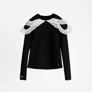 【precure genic】SIIILON Double-collared Black Tops M