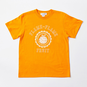 【ワンピース】FLAME-FLAME COLLEGE TEE オレンジ XL