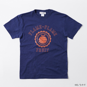 【ワンピース】FLAME-FLAME COLLEGE TEE ネイビー L