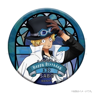 【ワンピース】ワンピース HBDステンドグラス風ホログラム缶バッジ[3.20 サボ]