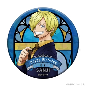 【ワンピース】ワンピース HBDステンドグラス風ホログラム缶バッジ[3.2 サンジ]
