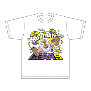 【ワンピース】ギア5 アメコミ風Tシャツ WHITE A(XL)