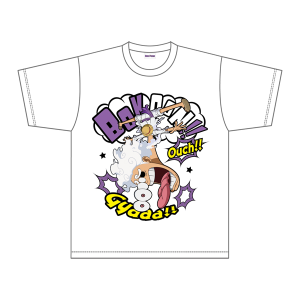 【ワンピース】ギア5 アメコミ風Tシャツ WHITE B(XL)