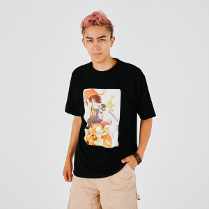 【ワンピース】まいにちONE PIECE イラストコレクション Tシャツ ASL BLACK L