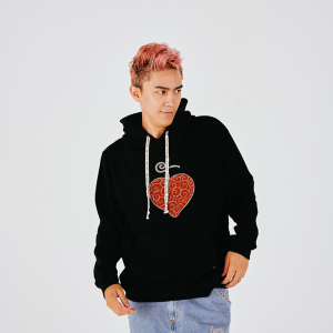 【ワンピース】パーカー サガラ刺繍 オペオペの実 BLACK L