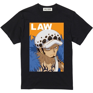 【ワンピース】Tシャツ/トラファルガー・ロー BLACK S