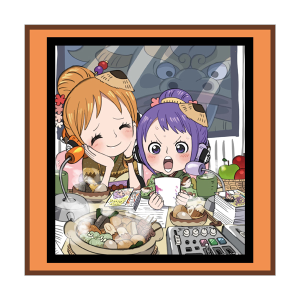 【ワンピース】麦わらスペース ハンドタオル(ナミ・お玉)