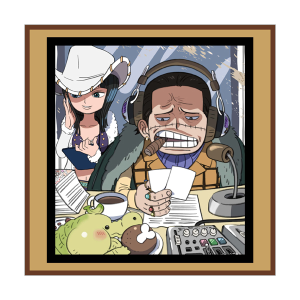 【ワンピース】麦わらスペース ハンドタオル(ロビン・クロコダイル)