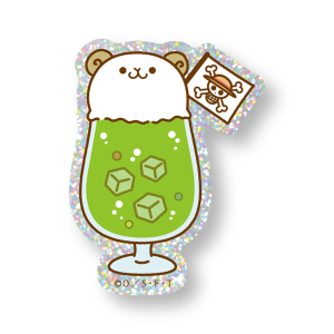 【ワンピース】『SANJI no OYATSU』純喫茶 ラメステッカー メリー号メロンクリームソーダA