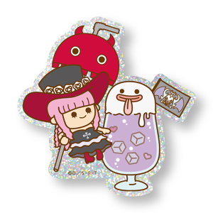 【ワンピース】『SANJI no OYATSU』純喫茶 ラメステッカー ペローナゴーストグレープクリームソーダB